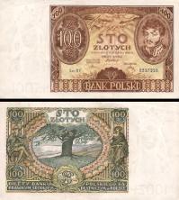 *100 Zlotých Poľsko 1934, P75a VF - Kliknutím na obrázok zatvorte -